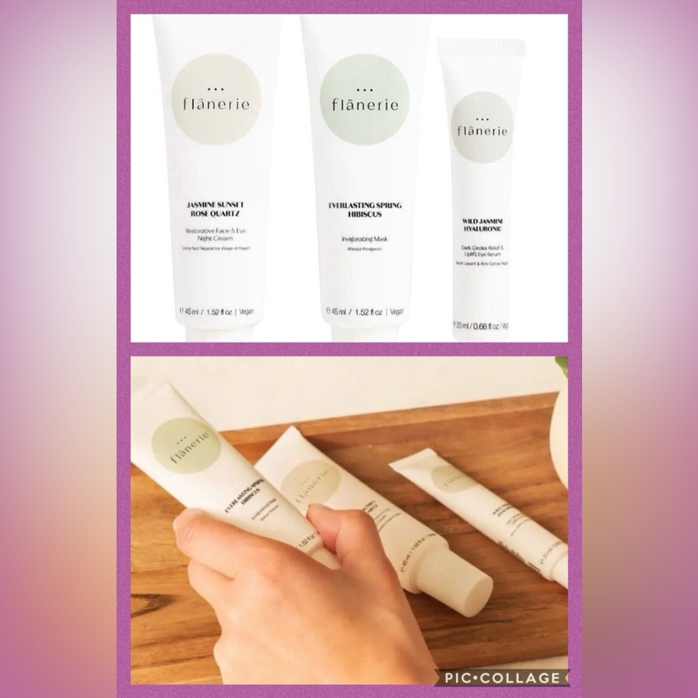 Flânerie Skincare Trio Set REST REBALANCE HYDRATE SMOOTH RESTORE CREAMS